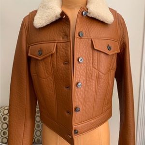 New women’s Coach leather bomber